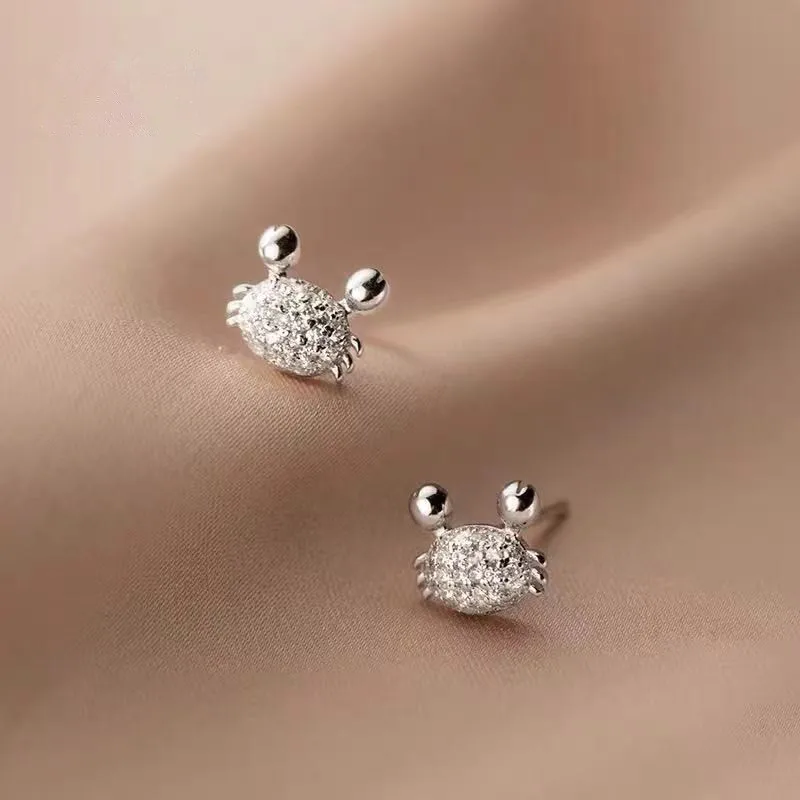 

Женские серьги-гвоздики Karopel из серебра 925 пробы с морским крабом