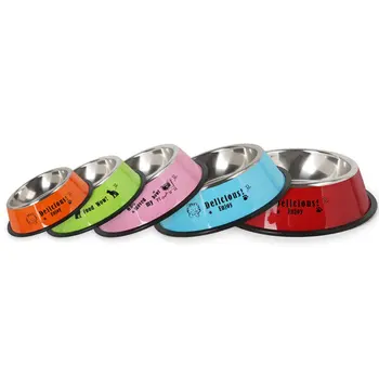 

New Stainless Steel Dog Feeding Bowl Travel Pet Dry Food Bowls Outdoor Drinking Water Fountain Pet Dog Cats Dish Feeder Containe