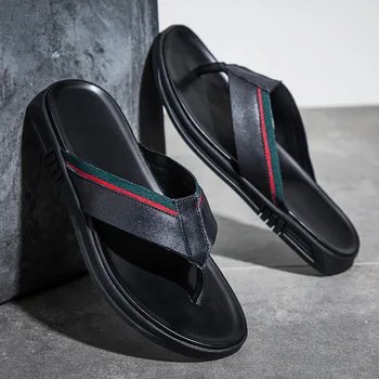 

Head Layer Cowhide Manual Slipper Tide Wear-resisting Bottom Man Genuine Leather Sandals Personality Skin Towing Leisure Time