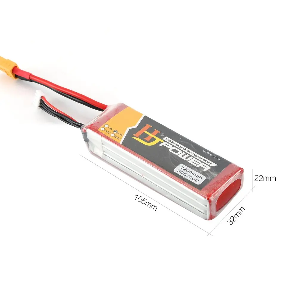 HJ 11,1 V 2200MAH 70C 3S Lipo батарея XT60 вилка перезаряжаемая для RC гоночный Дрон вертолет модель автомобиля лодки