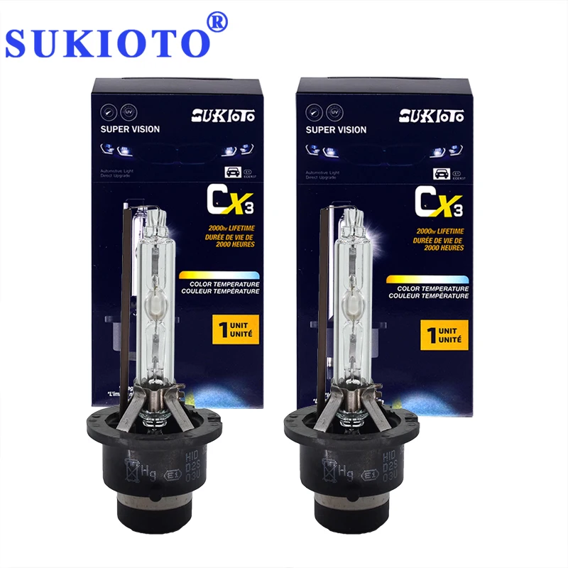 SUKIOTO 2PCS Fast Bright 5500K D2S Replacement Car Headlight Bulbs 35W D4S Xenon HID Lamp For Avalon Venza Sienna ES300 GS350 (51)