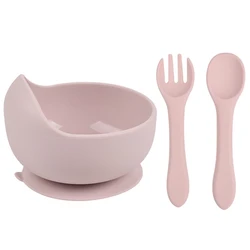 Cuenco de silicona para bebé, vajilla antideslizante con nombre personalizado, plato de alimentación sin BPA, 3 piezas