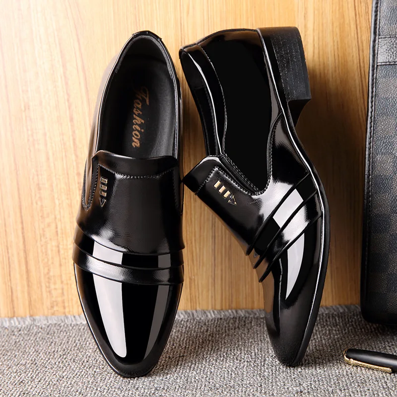

New men's pointed artificial PU British men's dress shoes shoes shoes increased men's shoes