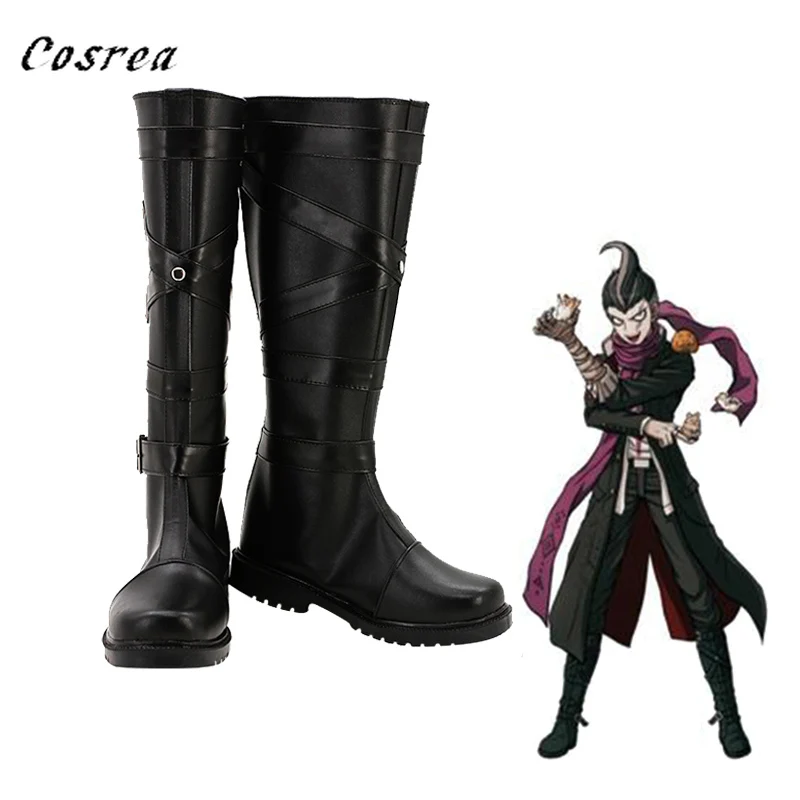 

Game Super Danganronpa 2 Gundham Tanaka Cosplay Boots Shoes Halloween Customize Kiyotaka Ishimaru Cos Shoes Boots For Boys Mens