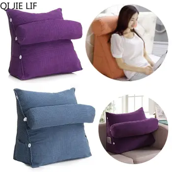

Bed Triangular Cushion Chair Bedside Lumbar Chair Backrest Pillow Lazy Reading Lounger Chair Decor Household 45x40x22cm Office