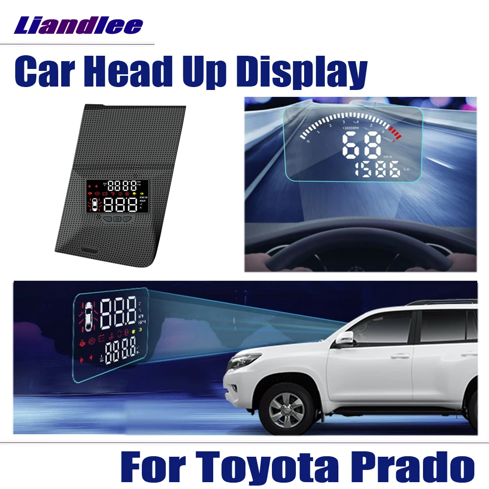 

Digital Projector Screen For Toyota Prado 2018 2019 Mileage Fuel Consumption Detector Car HUD Head Up Display
