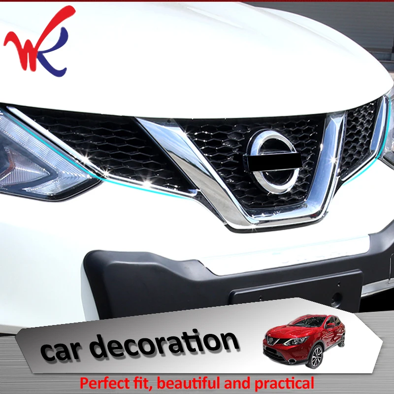 Лояльность для Nissan Qashqai 2015 2016 2017 передняя фара решетка бровей накладка рамка ABS