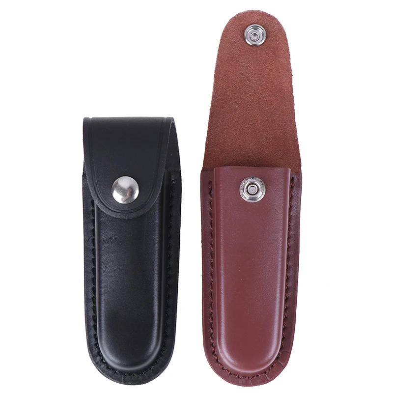 Scabbard Knife Cover Leather Fold Bag Hunting Pocket Sheath Tactical Carry Storage Flashlight Holder Waist bag | Инструменты