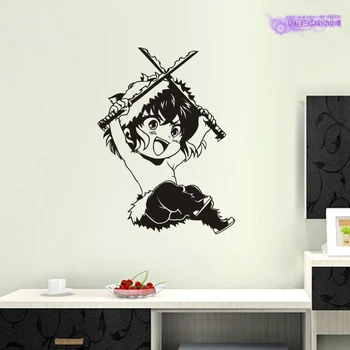 

Demon Slayer Wall Decal Kimetsu no Yaiba Vinyl Hashibira Inosuke Wall Stickers Decal Decor Home Decoration Anime Car Sticker