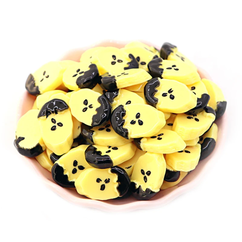 Banana Slice Accessories Addition Slime Supplies Accessories DIY Decoration for Slime Filler Miniature Kids Toys Decoration