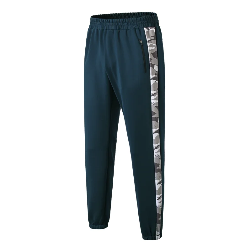 peacock blue NEW Mens Running Long Pants Side Camouflage Pocket Skinny Pencil Pants Winter Male Sweatpants Gym Bodybuilding Sportswear - Цвет: peacock blue