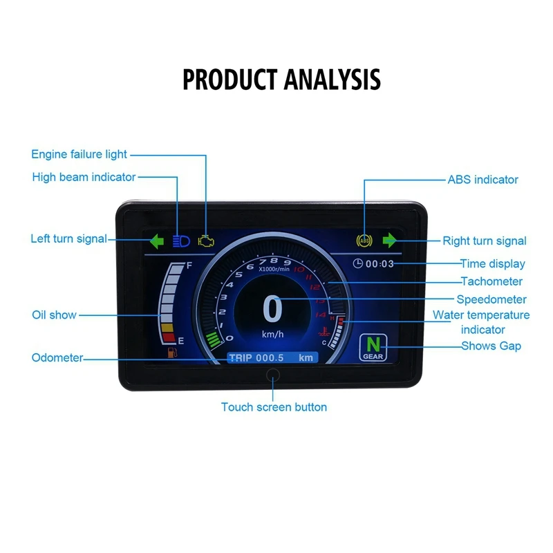 Cloverclover Pantalla LCD Coche Moto Digital Neumático Neumático Medidor de presión de Aire Medidor Herramienta