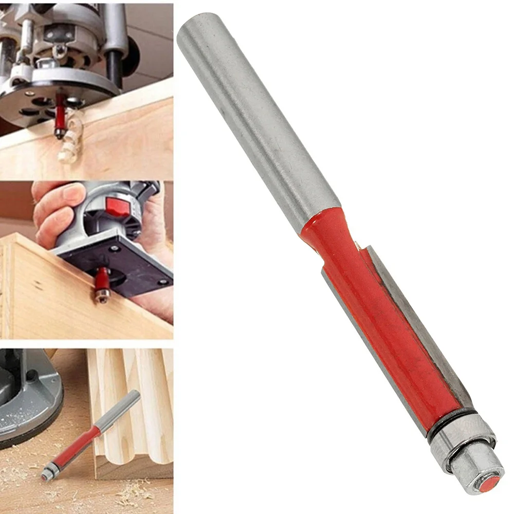 1pc Flush Trim Router Bit Shank Carpentry Flush Trim Bit Carving Woodworking Router Bitmilling cutter for Woodworking Tool 1/4''
