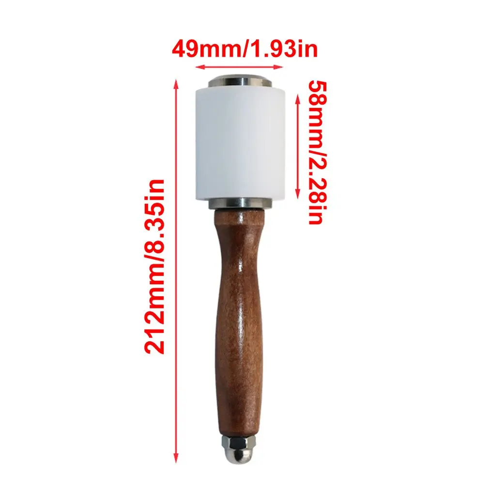 Кожа резьба молотка для рукоделия пробойник для кожи резка нейлон молоток инструмент с деревянной ручкой резьбовой резки