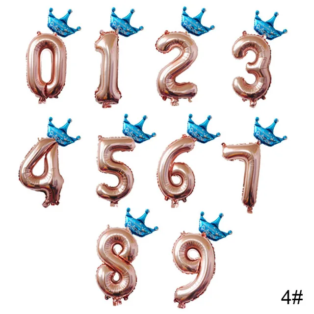 Воздушные шары с цифрами 1, 2, 3, 4, 5, 8 цифр, гелиевый воздушный шар из фольги, для детского дня рождения, вечеринки, свадьбы, декоративные шары - Цвет: D