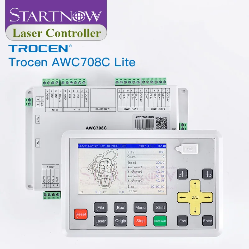Лазерный контроллер для лазерного станка Trocen Anywells AWC708C Lite CO2 плата с ЧПУ|dsp controller|dsp