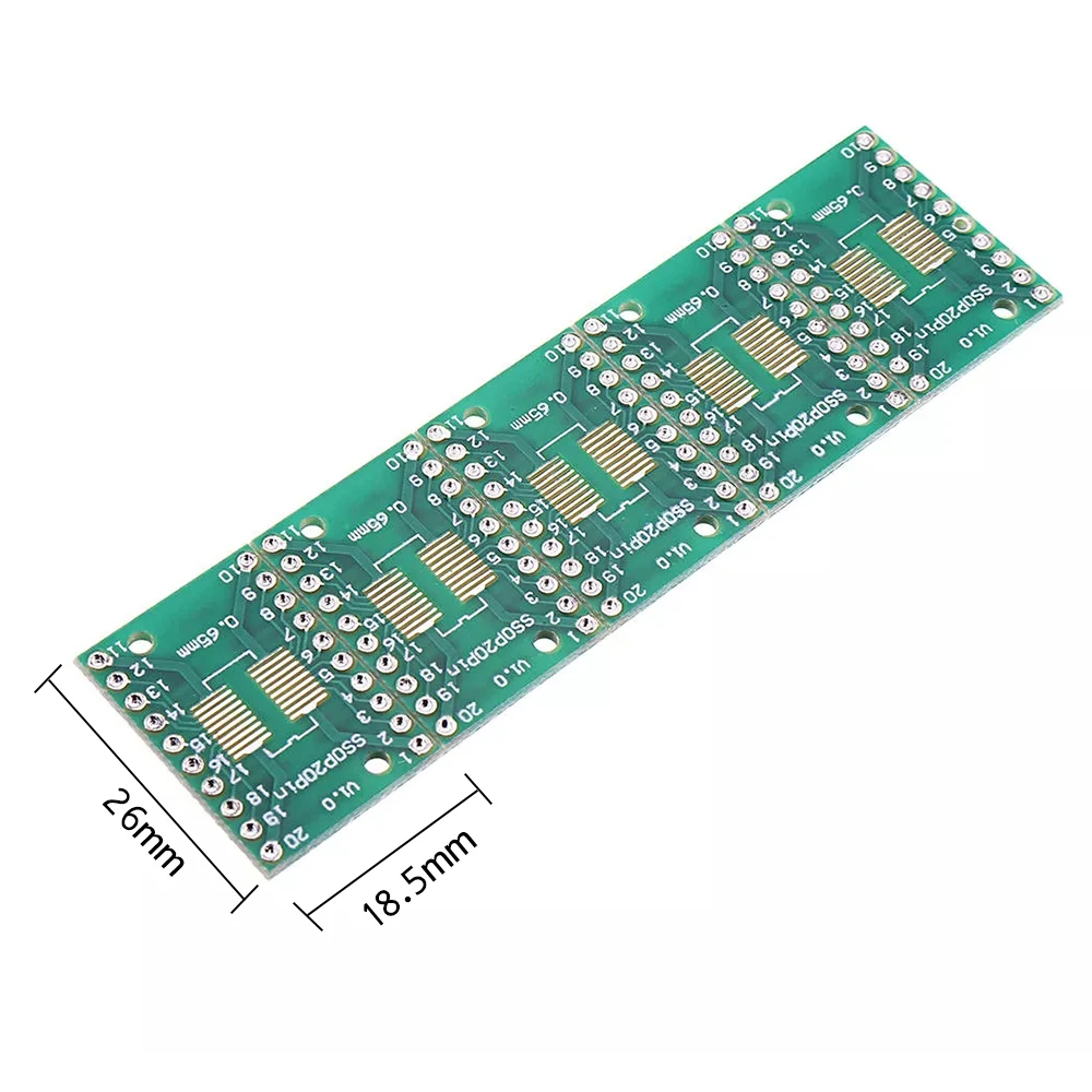 

25pcs PCB Board Kit SOP8/10/20 SMD to DIP Adapter Plate 0.65/0.95/1.27 mm DIP Pin PCB Board Convert