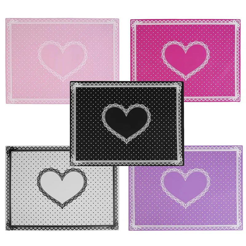 

Nail Art Table Mat Cute Point Lace Silicone Foldable Washable Manicure Nail Tools MP789