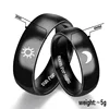 AsJerlya Stainless Steel Couple Rings Sun For Morning Moon For Night Ring For Women Men Couples Ring Jewelry Accessories кольцо 2