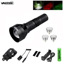 3 в 1 тактический, регулируемый охотничий светло-зеленый/красный/белый фонарик с креплением на прицел+ Battry+ USB зарядное устройство+ дистанционный переключатель