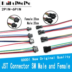 Connecteurs JST LED, 20 pièces/lot, 10 paires, 2/3/4/5/6 broches, mâle/femelle, pour bande lumineuse RGB/RGBW/RGBWW (3528/5050) 