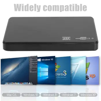 

ALLOYSEED HDD Case 2.5 Inch SATA to USB 2.0 Adapter Hard Drive Enclosure For SSD Disk Case HDD Box HD External HDD Enclosure