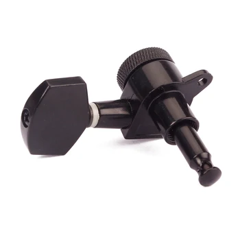 

Pack of 6 Metal 3R3L Guitars Tuning Machines Sealed Gear String Lock for Electric Guitar - Black