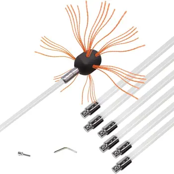 

8m/9m/10m/12m Professional Chimney Sweep Brush Power Chimney DIY Set and Accessories for Chimney Kettle House Cleaning Tools
