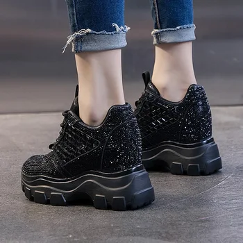 

2020 autumn wild Korean rhinestones increased thick bottom casual shoes fashion muffin sports shoes running shoes women ZZ-227