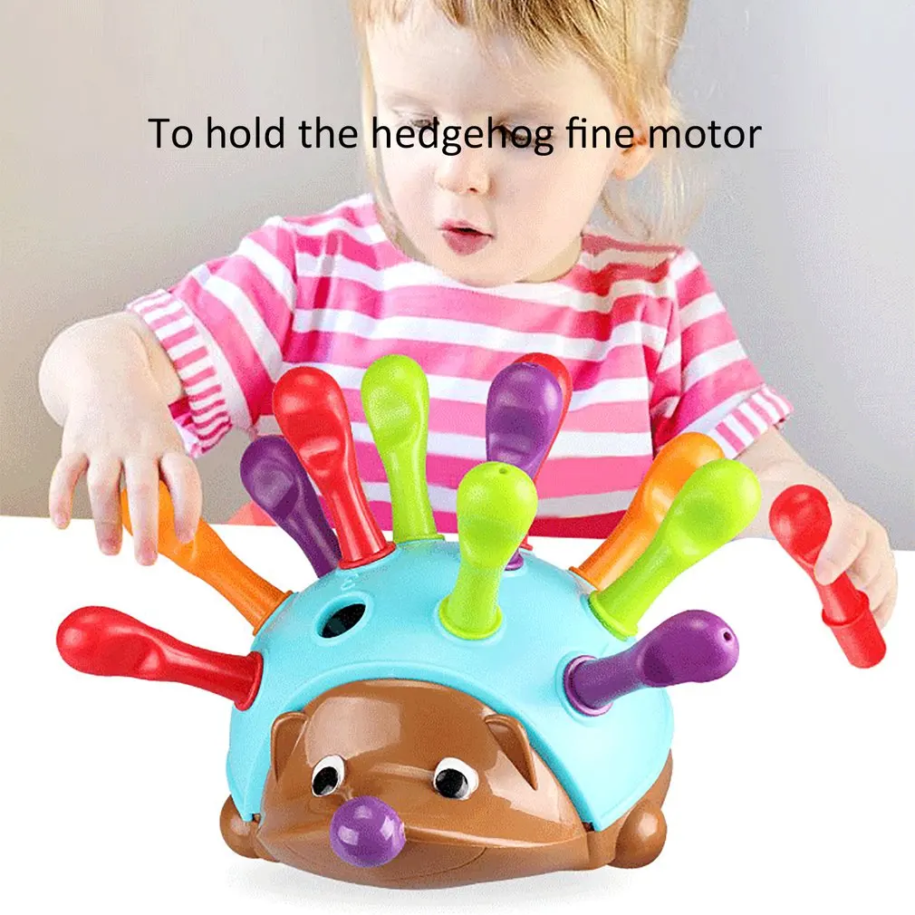 Entraînement pour enfants axé sur la Coordination main-oeil à moteur fin des enfants combat inséré hérisson bébé Montessori jouet éducatif