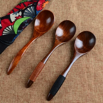 

Creative Natural Wood Spoon Fork Bamboo Kitchen Cooking Dining Soup Tea Honey Coffee Utensil Tools Soup Teaspoon Tableware