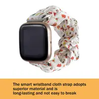 Correas de reloj para Fitbit Versa2/Versa Lite, pulsera colorida con flores, temática navideña, transpirable, Accesorios inteligentes de tela
