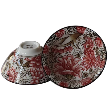 

2PCS/Lot Ceramic Tea Cup Vintage Teacup Chinese Kung Fu Tea Set Master Tea Bowl Porcelain Teaware Drinkware 80ml Crafts Decor