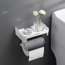 Wall-mounted Toilet Paper Holder, Bathroom Accessories, Paper Towel Holder, Self-adhesive Film Holder, Kitchen Accessories