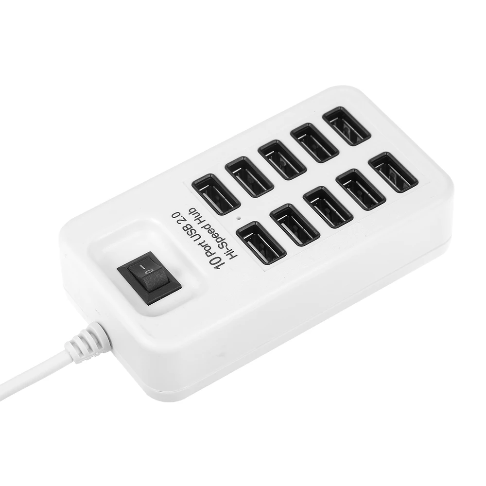 Rápida de Arquivos Velocidade de Transmissão Controle de Uma Portas Hi-velocidade Hub Uso Simultâneo Transferência Grandes 480mbps Chave Preto 10 Usb 2.0 16 High Quality Computador e Escritório
