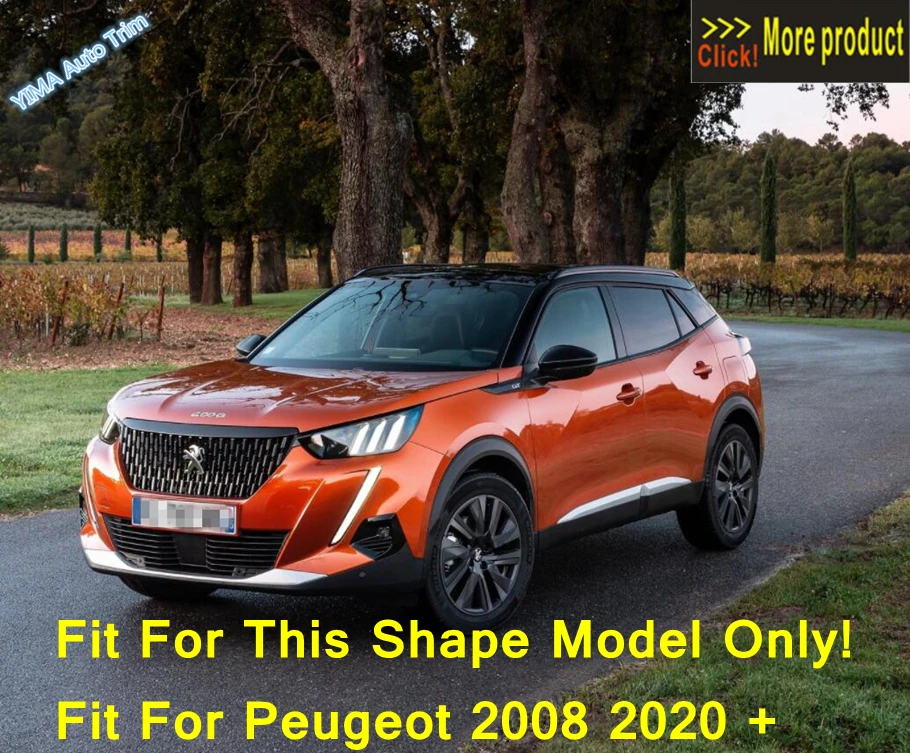 Rear Trunk Lid Cover Tailgate Trim Hatch Back Door Handle & Bumper Bottom Molding Boot Garnish Strip For Peugeot 2008 2020 2021