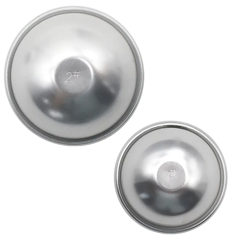 2PCS Round Aluminium Alloy Bath Bomb Molds DIY Tool Bath Bomb Salt Ball Homemade Crafting Gifts Semicircle Sphere Mold Set 5