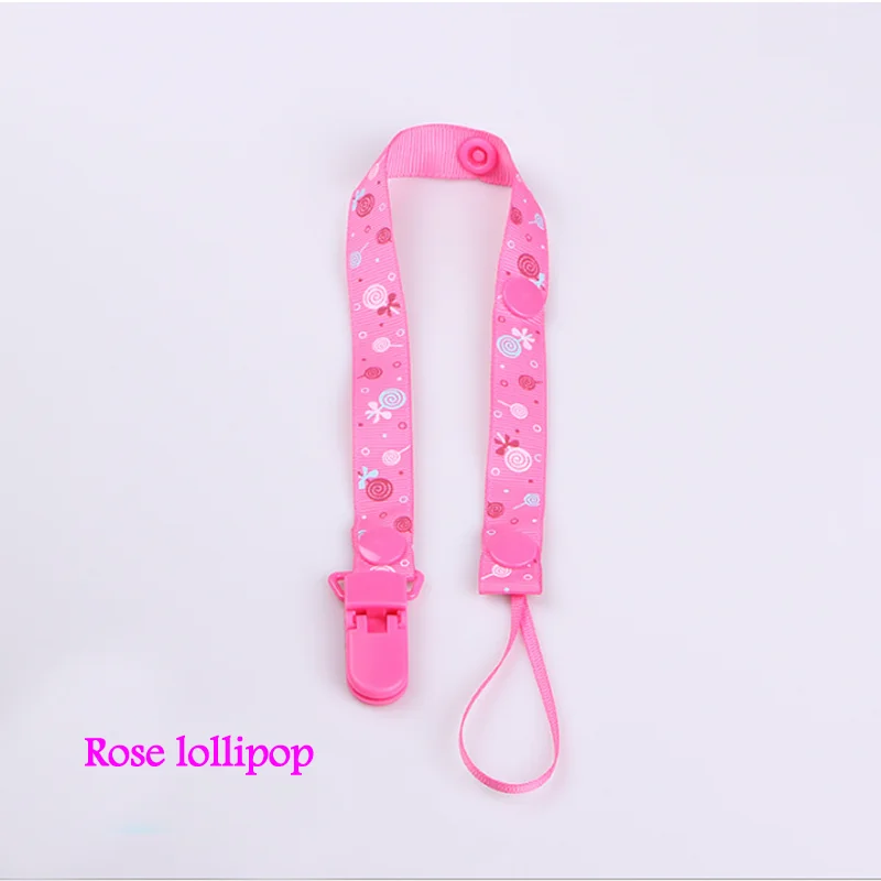 Rose lollipop Цепочка для детской соски детский Прорезыватель игрушка цепочка для пустышки с зажимом линия многофункциональный зуб веревка ремень передачи Зажим - Цвет: Rose lollipop