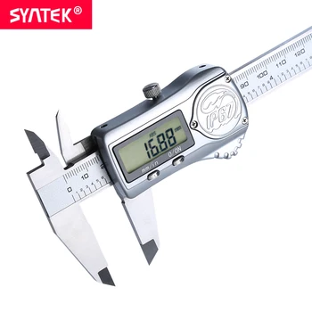 

Syntek IP67 Waterproof Digital Accurate Stainless Steel Vernier Caliper With Absolute Encoding System 0-150mm 6Inch Paquimetro