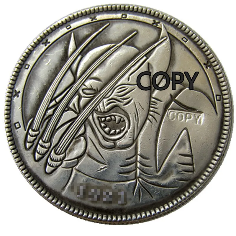

HB(23) US Hobo Dollar Hand Carved Skull Creative Copy Coins