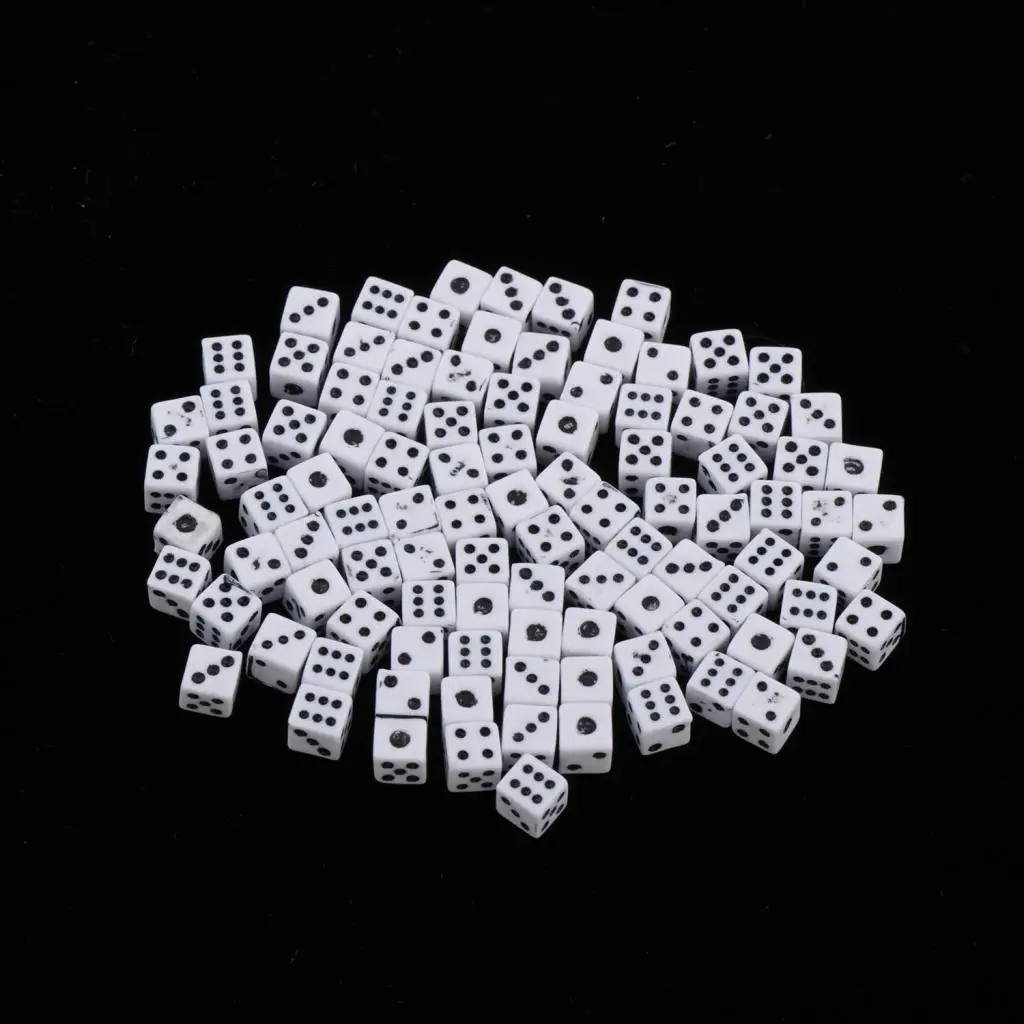 100 Pieces Of 5 Mm Six Sides D6 Dies Dies For Dungeons And Dragon Game