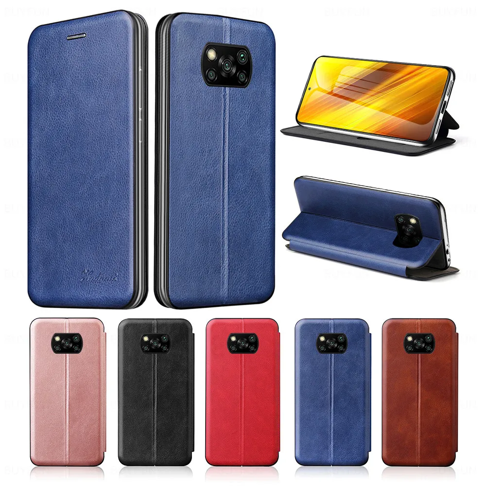 Leather Wallet Case Phone Case For Xiaomi Poco X3 NFC Pocophone X3 Pro