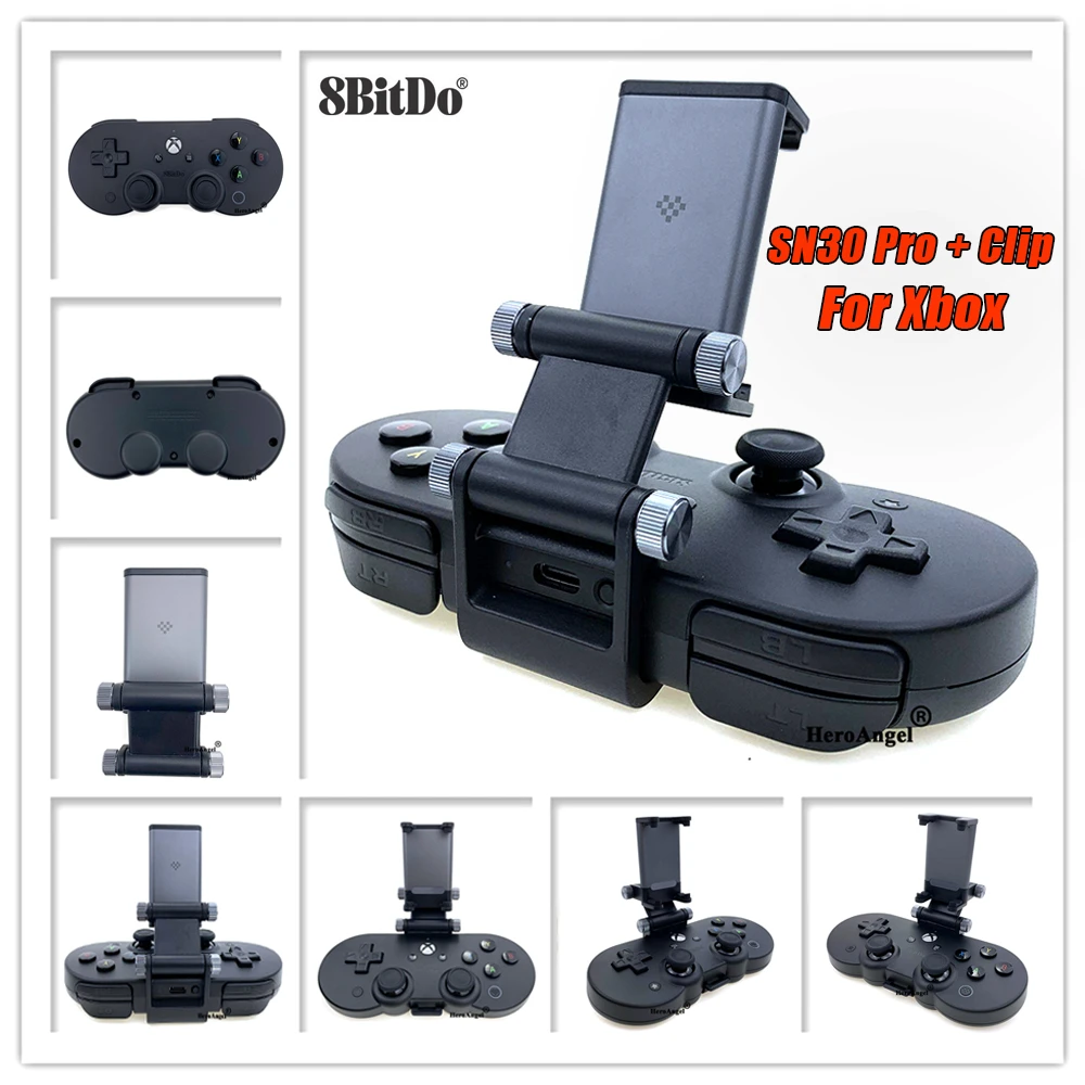 8bitdo Sn30 Pro Wireless Bluetooth Game Controller Gamepad For Xbox Cloud Gaming On Android Includes Phone Holder Clip Gamepads Aliexpress