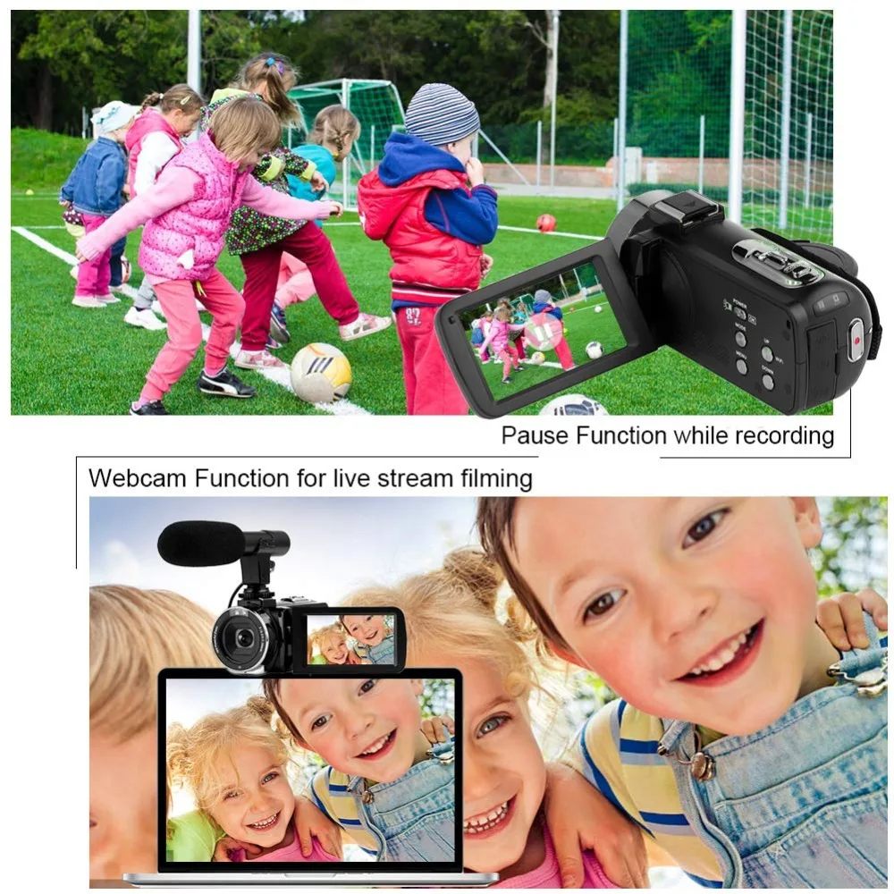 Video Digital Camera WiFi Night Vision 2.7 k Vlogging Camcorder For Youbute Touch Screen 30MP 16X Digital Zoom Factory Handycam
