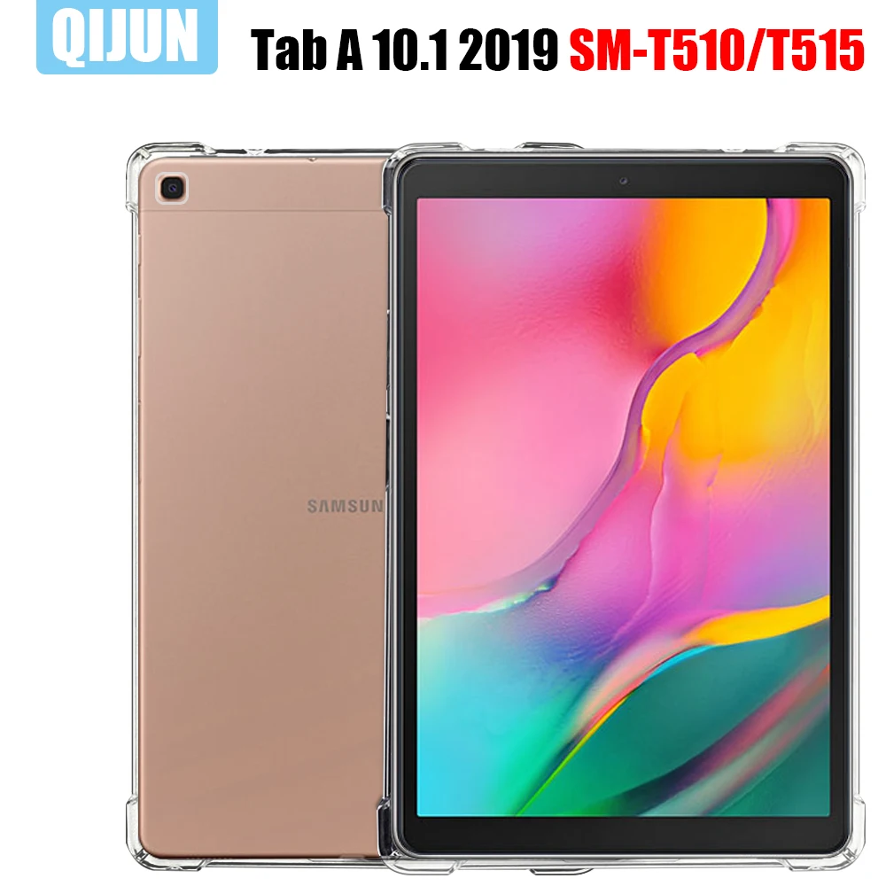 Tablet case for Samsung Galaxy Tab A 10.1' Silicone soft shell TPU Airbag cover Transparent protection bag for SM-T510/T515