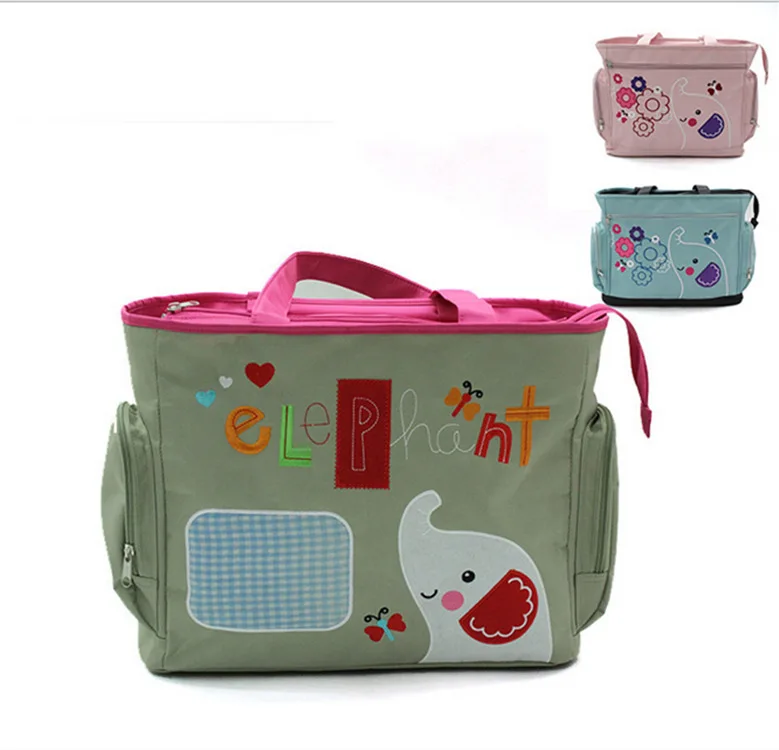 

Cartoon Elephant Diaper Bag Multi-functional Large-Volume-Style Over-the-shoulder Bag Antibacterial Waterproof Mommy Bag