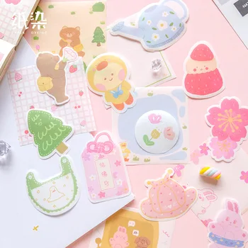

30PCS/LOT Cute Cartoon Colorful Stickers Pack 90*90mm Happy Spring And Friends Sealing Sticker Gift