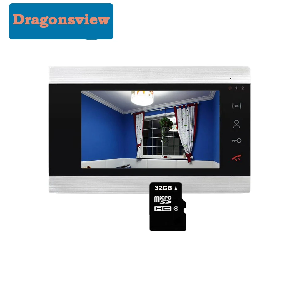 Видеодомофон Dragonsview с радиочастотной идентификацией проводной дверной звонок 7