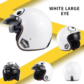 

Half Face Retro Ventilate Dot Approval Motorbike 3/4 Chopper Helmets Motorcycle Helmet casco capacete moto For Soman SM521