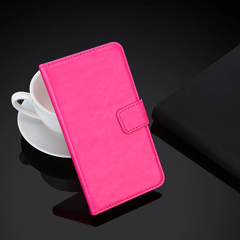 Роскошный чехол-бумажник для zte Blade A7 из искусственной кожи Ретро флип-чехол стильные магнитные чехлы с ремешком - Цвет: Розовый